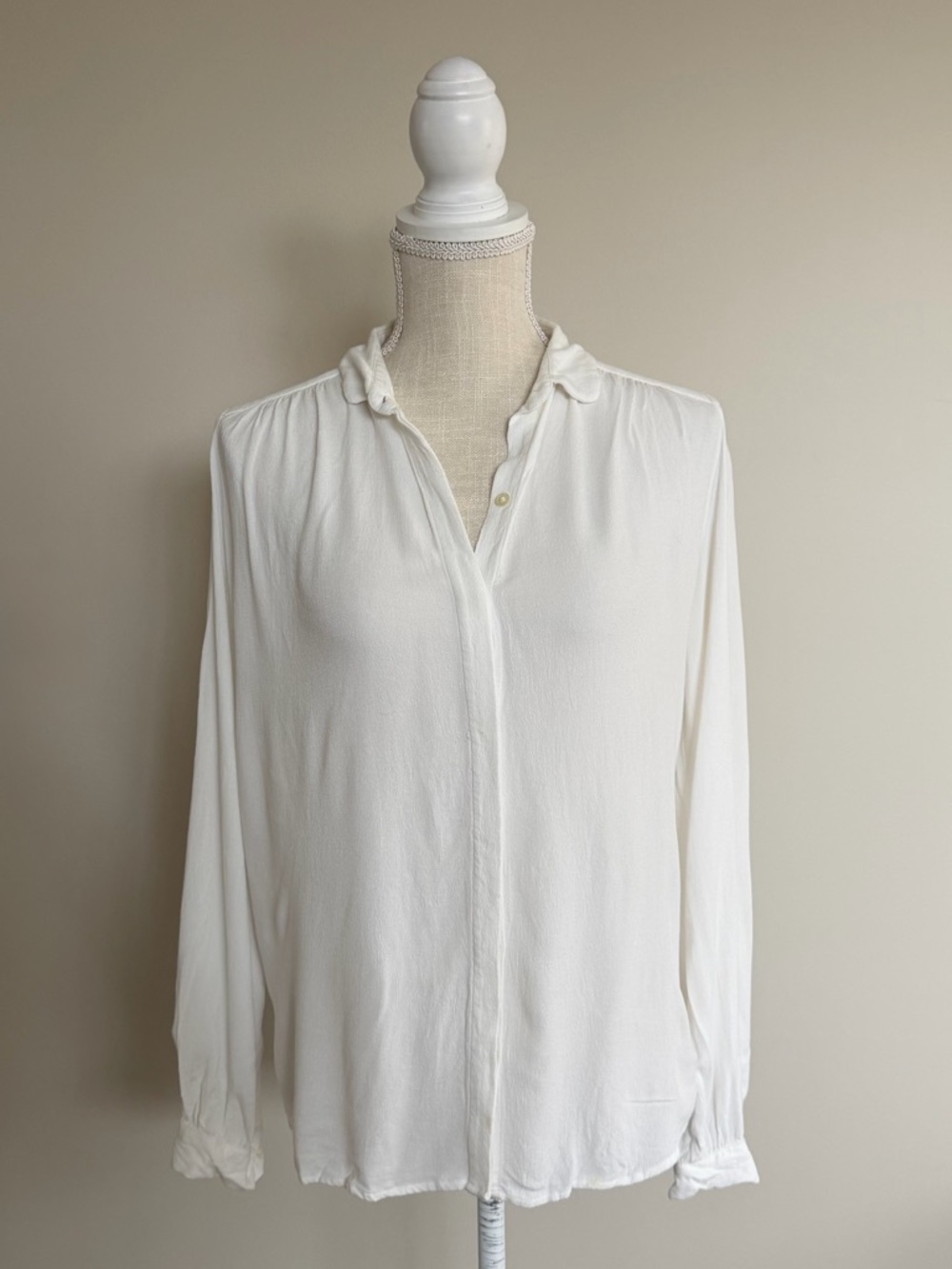 LOFT Collared Button-Down Blouse